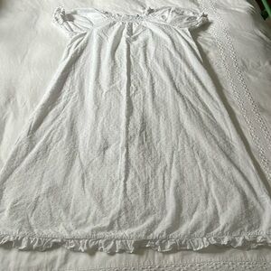 Hill House Caroline Cotton Nap Dress in White Swiss Dot, size Medium